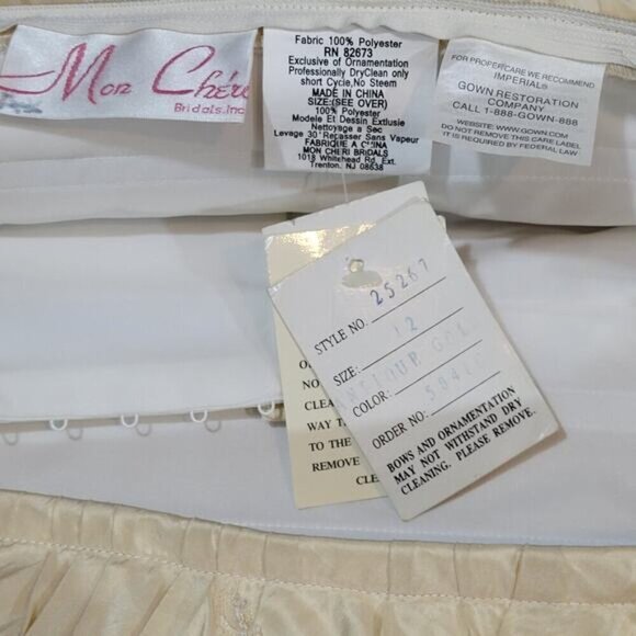 Mon Cheri Wedding Dress in Antique Gold - Size 4 - Picture 4 of 14